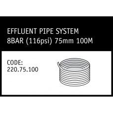 Marley Effluent Pipe System 8Bar (116psi) 75mm 100M - 220.75.100